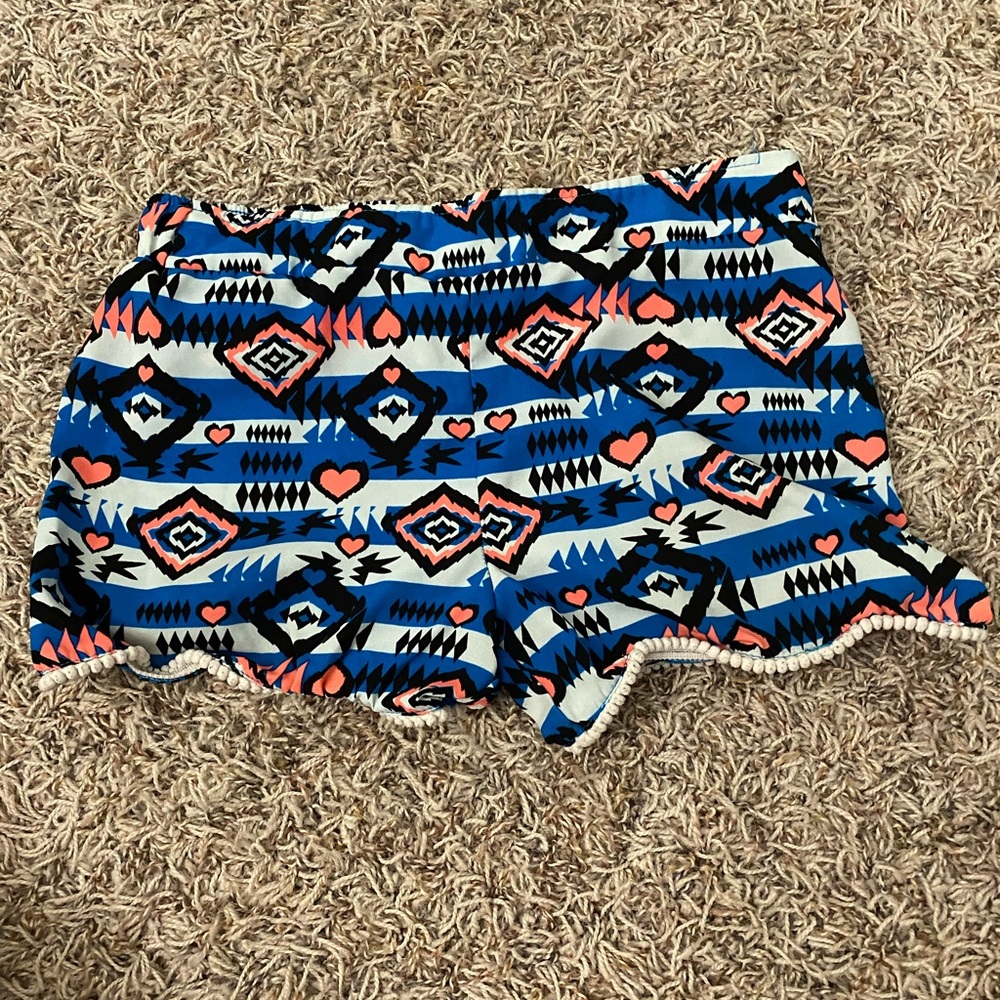 faded glory shorts, size 8 girls, unique patter shorts